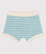 Gestreepte short in bouclé badstof voor baby's