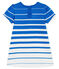 Robe manches courtes rayée bébé fille bleu RIYADH/blanc MARSHMALLOW CN