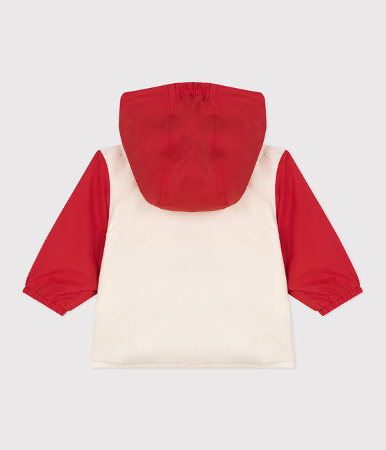 Windjack met colorblock en voering met tinneroy-streepje voor baby's rood AURORA/ MULTICO
