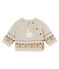 Cardigan tricot jacquard bébé garçon beige CREAMY CHINE