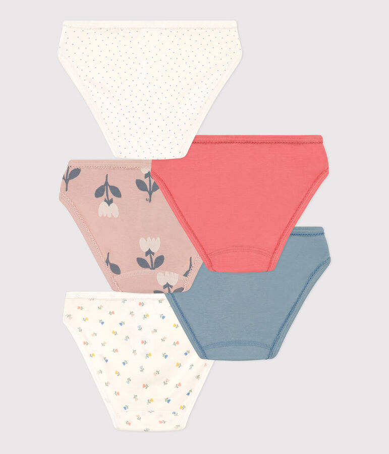 Set van 3 katoenen meisjesslips met dieren multicouleur