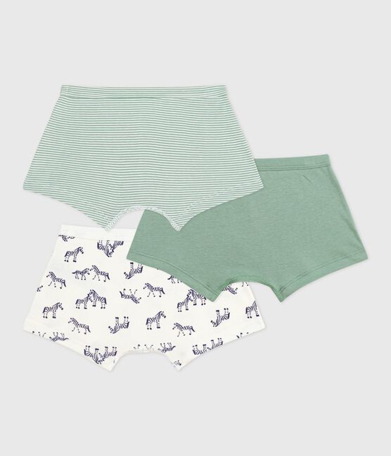 Setje met katoenen boxershorts met omhulde tailleband en zebraprint variante 1