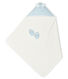Coffret carré de bain et chaussons bébé en éponge et côte
