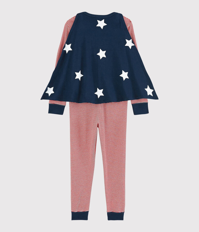 Jumpsuit superheldenkostuum van katoen voor kleine jongens rood/wit