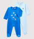 Set van 2 fluwelen babypyjama's