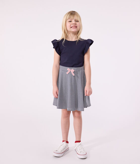 T-shirt in katoen voor meisjes blauw SMOKING