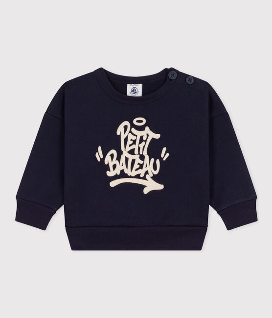 Sweatshirt en molleton bébé bleu SMOKING
