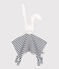 Doudou lapin marinière bébé en coton biologique blanc MARSHMALLOW/bleu SMOKING
