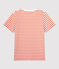 T-shirt marinière en coton Femme blanc MARSHMALLOW/ CAROTTE
