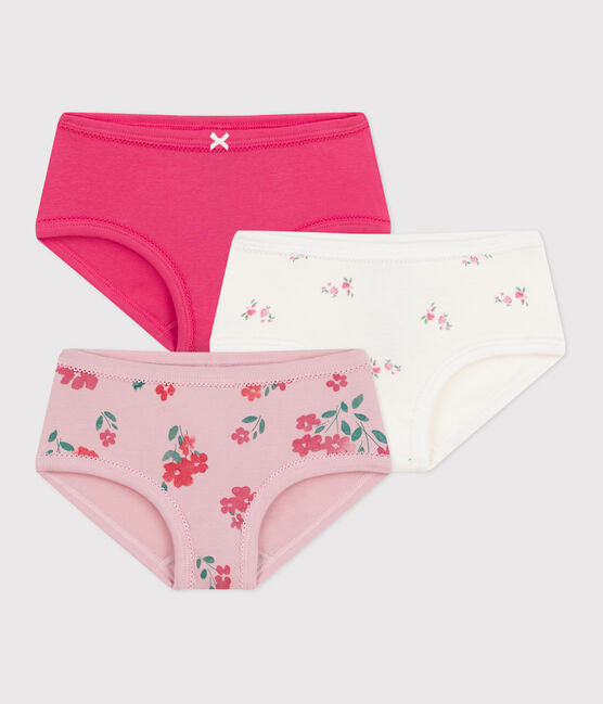 Set van katoenen onderbroekjes met hoge taille en bloemenprint voor kinderen variante 1