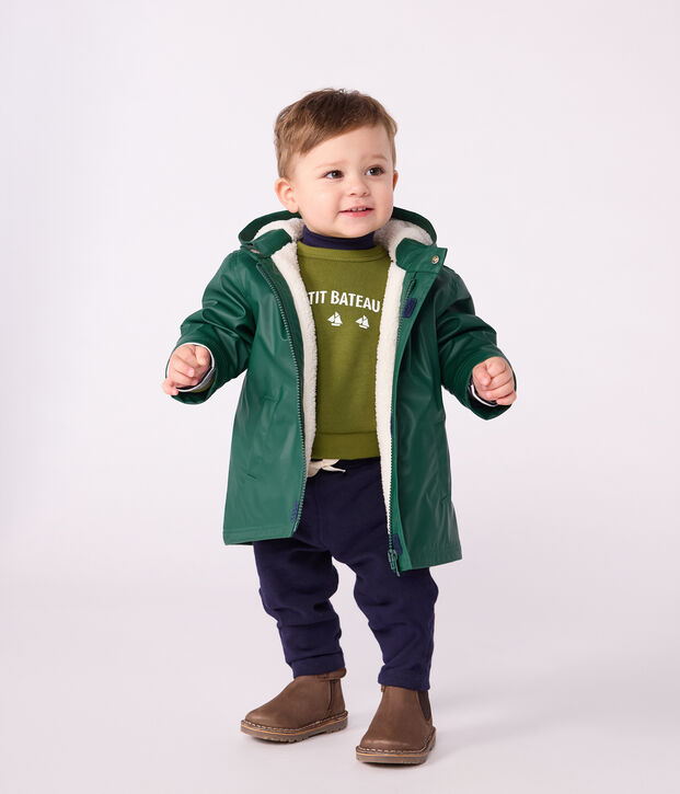 Cir&eacute; chaud b&eacute;b&eacute; en sherpa vert