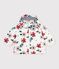 Donsjack van polyester met dierenprint voor baby's ecru/roze