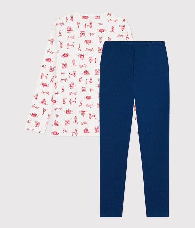 Pyjama  en coton bleu/multicouleur