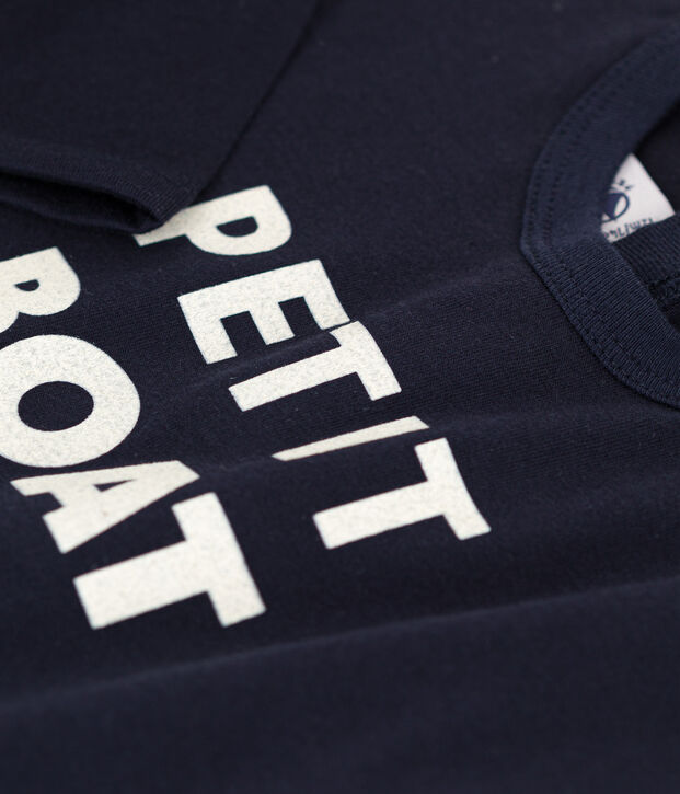 Tee-shirt manches longues en jersey b&eacute;b&eacute; bleu marine