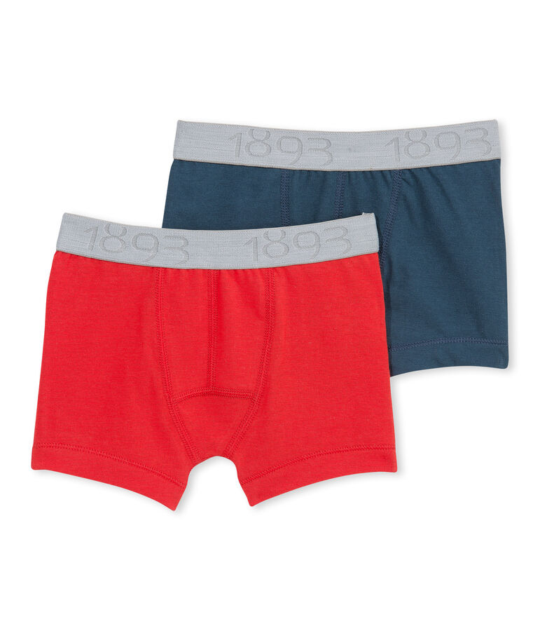 Lot de 2 boxers gar&ccedil;on en jersey stretch lot .