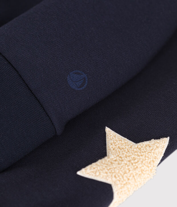 Sweatshirt en molleton chaud enfant gar&ccedil;on bleu marine