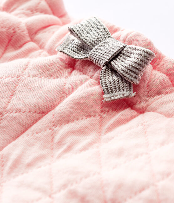 Broek van gewatteerde tubic voor babymeisjes roze MINOIS