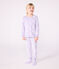 Fluwelen kinderpyjama met hartjesprint wit SQUAW/ MARSHMALLOW