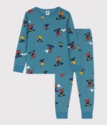 Snowboard pyjama klein meisje/jongen katoen