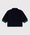 Effen babyjasje, gewatteerd in sherpa blauw/multicouleur