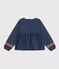 Blouse enfant en denim manches longues unie bleu