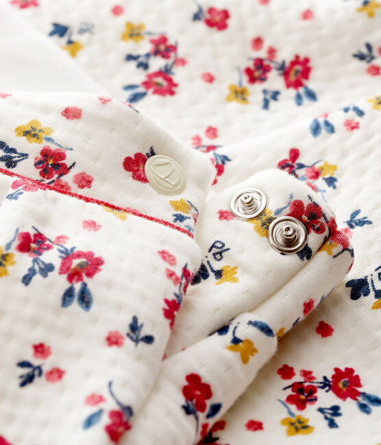 Pantalon bébé fille en tubique blanc MARSHMALLOW/blanc MULTICO