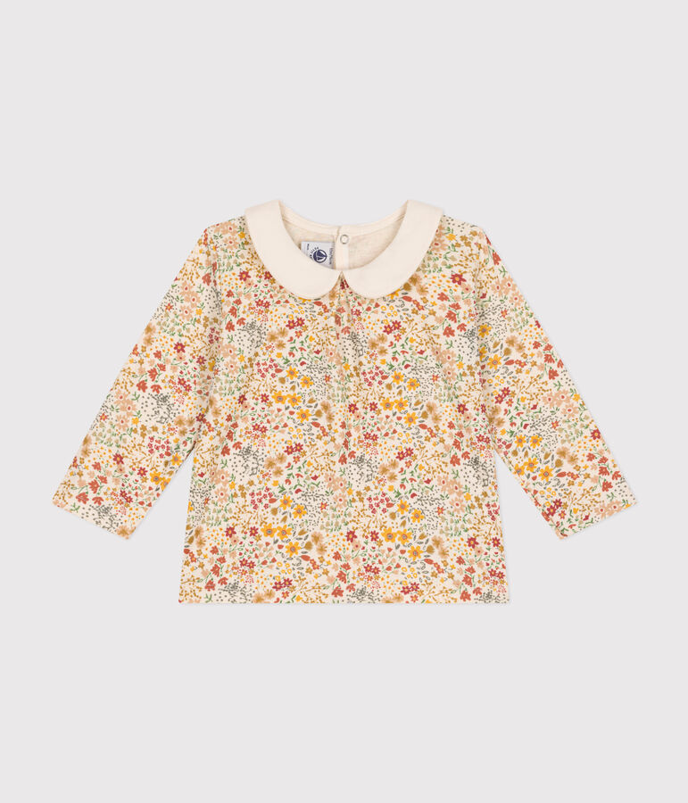 Blouse avec col en coton b&eacute;b&eacute; blanc AVALANCHE/ MULTICO