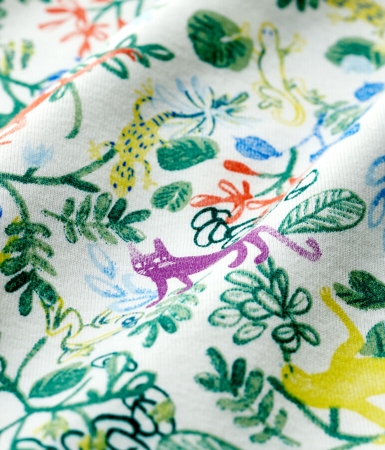 Dors-bien jungle b&eacute;b&eacute; en coton blanc/multicouleur