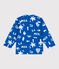 T-shirt anti UV bébé, imprimé plage bleu PORCELANA/ MARSHMALLOW