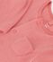 Combinaison longue unie en tubique bio bébé rose PAPAYE