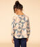Blouse en gaze de coton enfant fille rose SALINE/blanc MULTICO