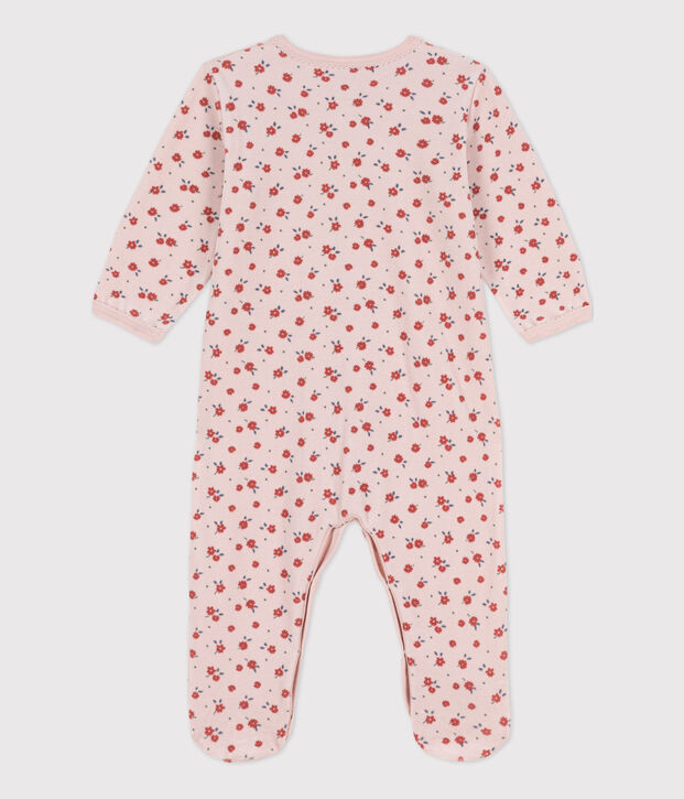 Dors-bien fleur b&eacute;b&eacute; en velours rose/multicouleur