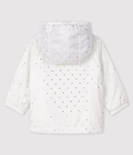Blouson bébé fille/garçon imprimé blanc MARSHMALLOW/gris ARGENT