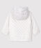 Blouson bébé fille/garçon imprimé blanc MARSHMALLOW/gris ARGENT
