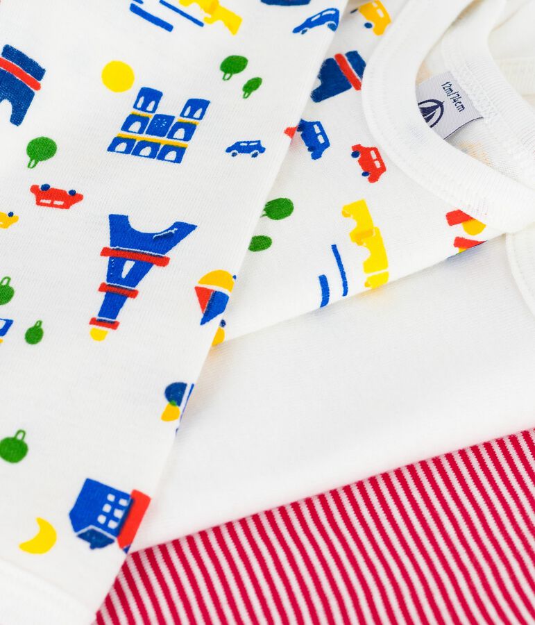 Lot de bodies manches longues en coton imprim&eacute; b&eacute;b&eacute; multicouleur