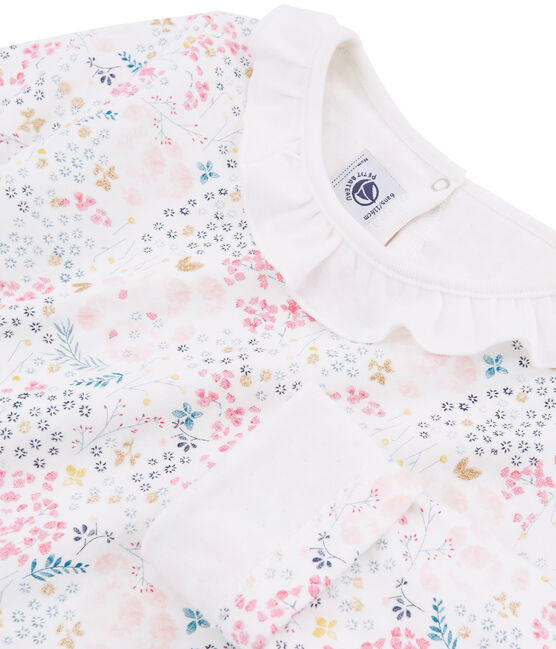 Pyjama meisje van tubic wit MARSHMALLOW/wit MULTICO