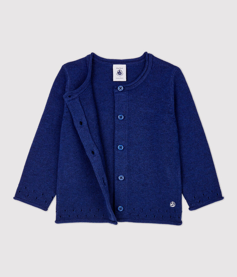 Cardigan en tricot b&eacute;b&eacute; bleu MAJOR