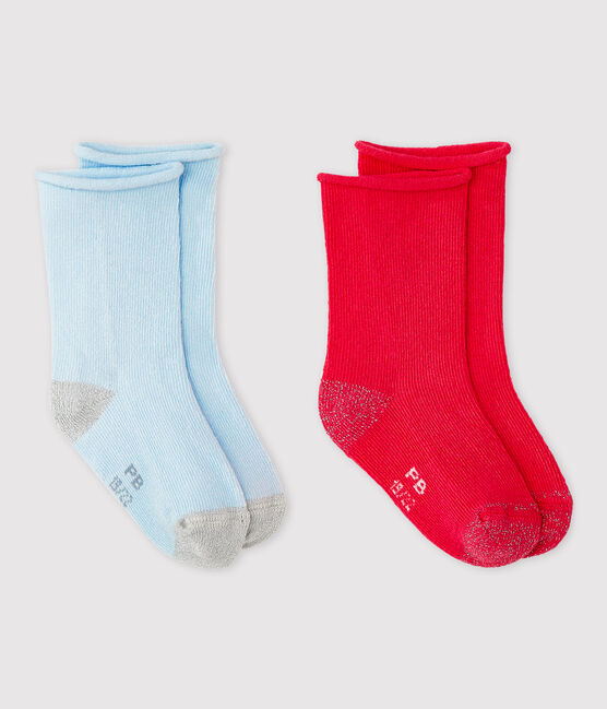 Lot de 2 chaussettes unis bébé fille variante 1