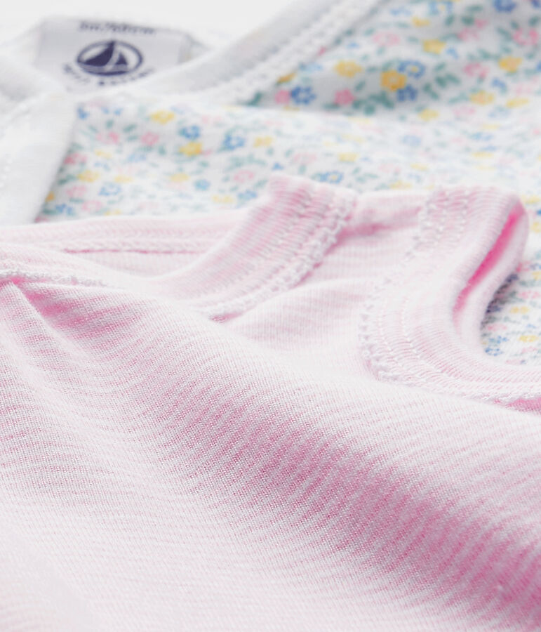 Lot de 2 combicourts b&eacute;b&eacute; fille blanc