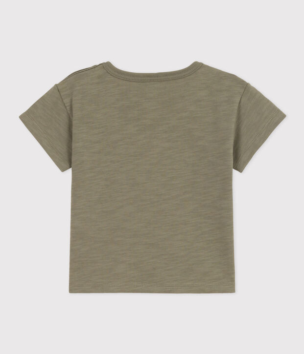 Tee-shirt manches courtes b&eacute;b&eacute; en jersey flamm&eacute; vert