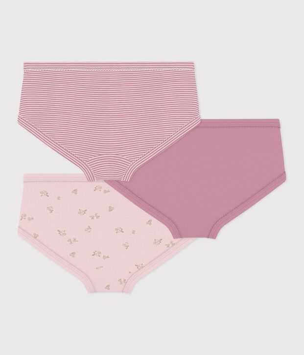 Lot de culottes enfant en coton taille haute &agrave; fleurs multicouleur
