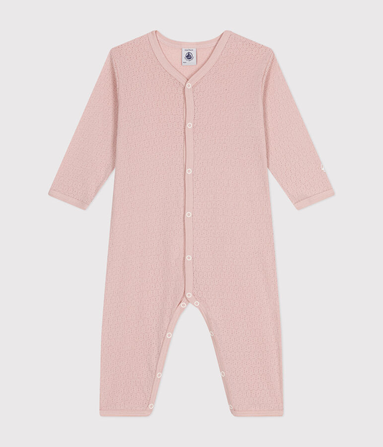 Pyjama sans pied en coton b&eacute;b&eacute; rose SALINE