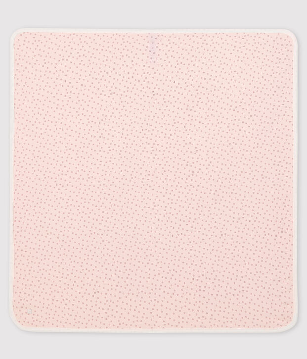 Drap de maternit&eacute; b&eacute;b&eacute; en coton biologique rose/gris