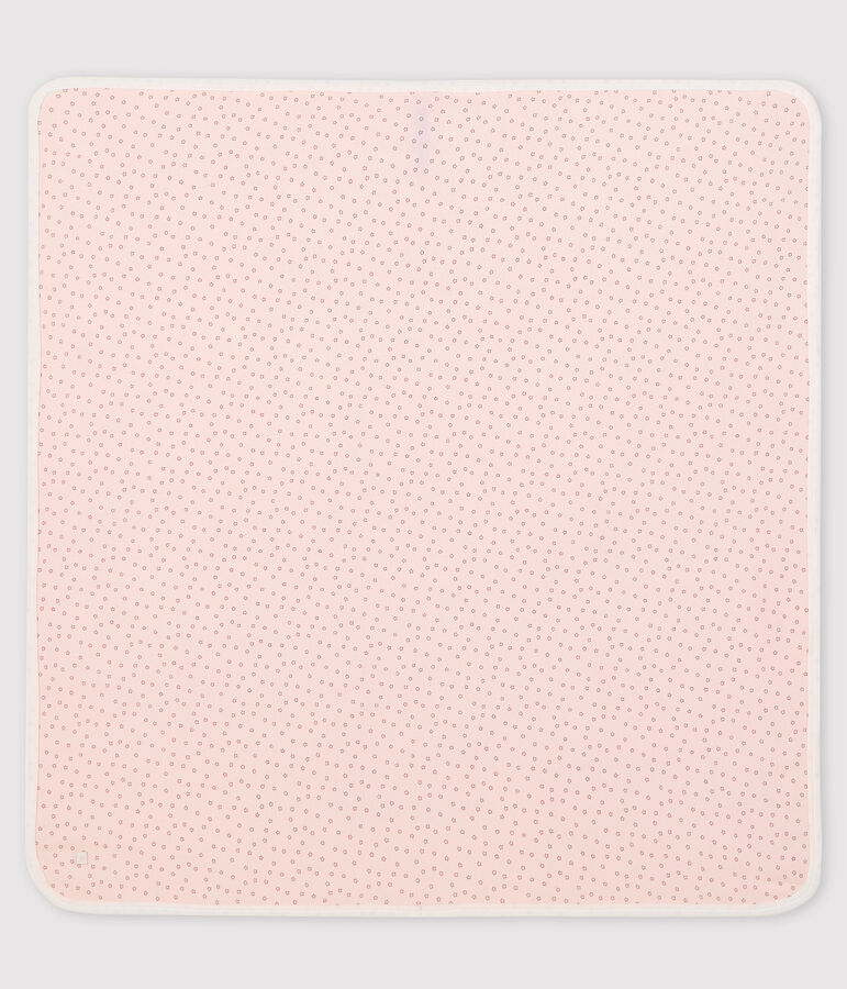 Drap de maternit&eacute; b&eacute;b&eacute; en coton biologique rose/gris