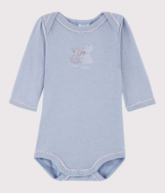 Body manches longues bébé fille bleu VANAIS