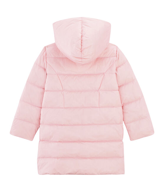 Meisjesjack van dons en veren roze FLEUR CN