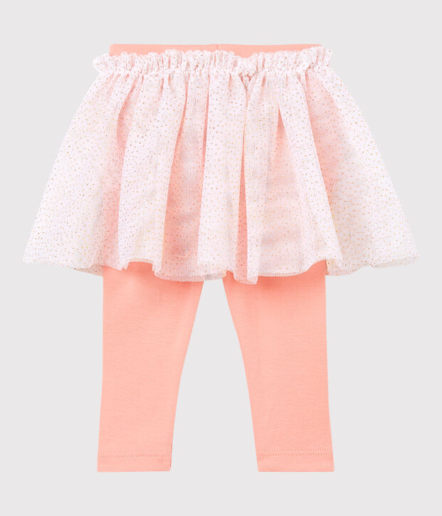 Jupe legging b&eacute;b&eacute; fille rose/rose