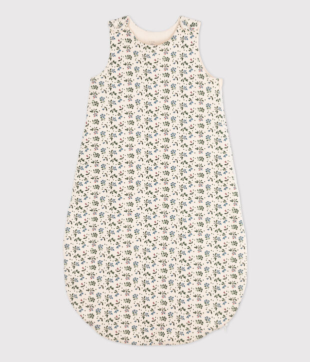 KATOENEN BABYTRAPPELZAKJE MET BLOEMETJE TOG 3 ecru/multicouleur
