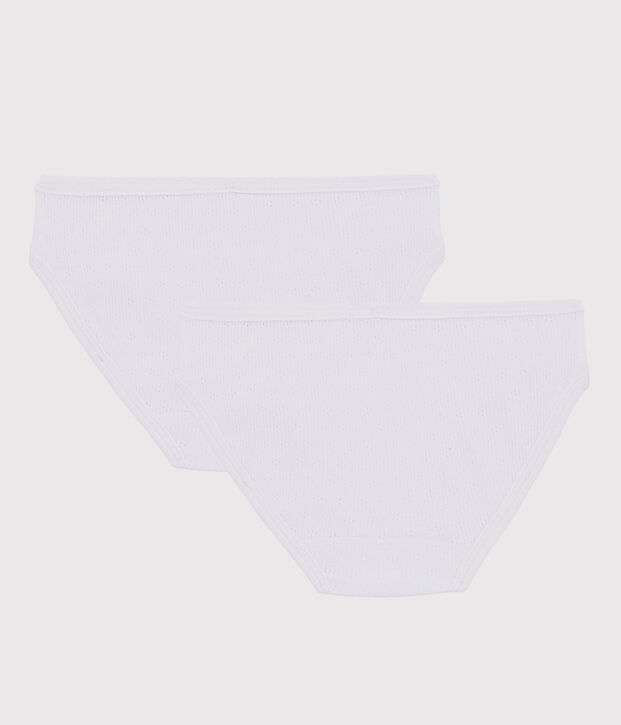 Set van 2 meisjesonderbroeken met ajour patroon multicouleur