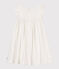 Robe sans manche en coton façonné enfant fille blanc MARSHMALLOW